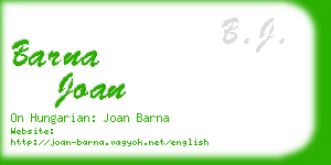 barna joan business card